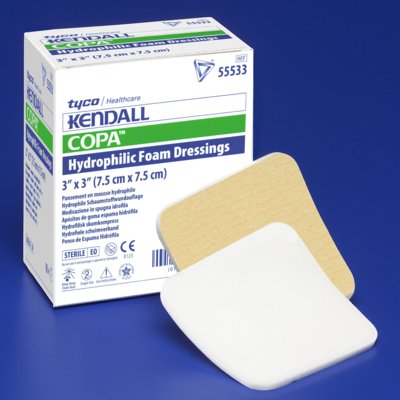 Cardinal 55544P Kendall Foam Plus Nonadhesive without Border Foam Dressing, 4 x 4 Inch
