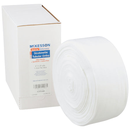 McKesson 16-4TS-425 White Polyester Tubular Stockinette, 4 Inch x 25 Yard