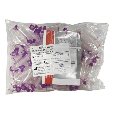 Sarstedt 16.444.100 Microvette CB 300 Capillary Blood Collection Tube, µL, 10.8 x 43.7 mm