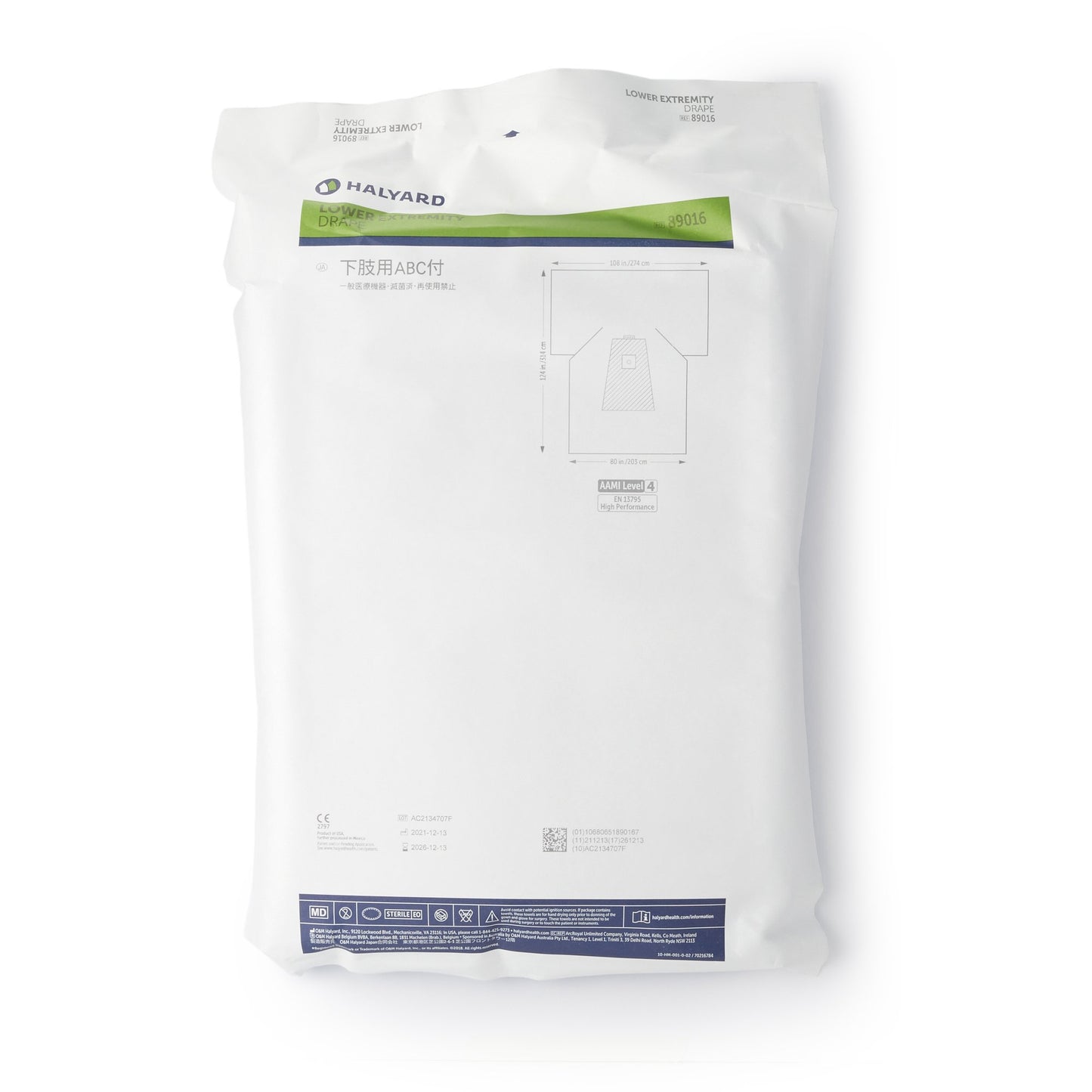 Halyard Sterile Lower Extremity Orthopedic Drape, 108 x 80 x 124 Inch