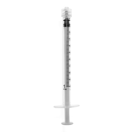 MHC Medical 802015 EasyTouch Insulin Syringe, 1 mL, Luer Lock Tip, Flat Top Style