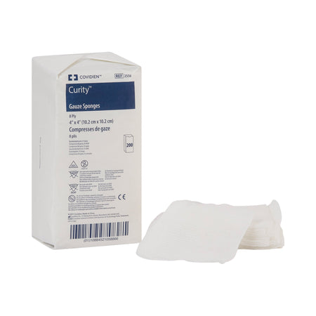 Cardinal 2556 Curity USP Type VII Gauze Sponge, 4 x 4 Inch, 8-Ply