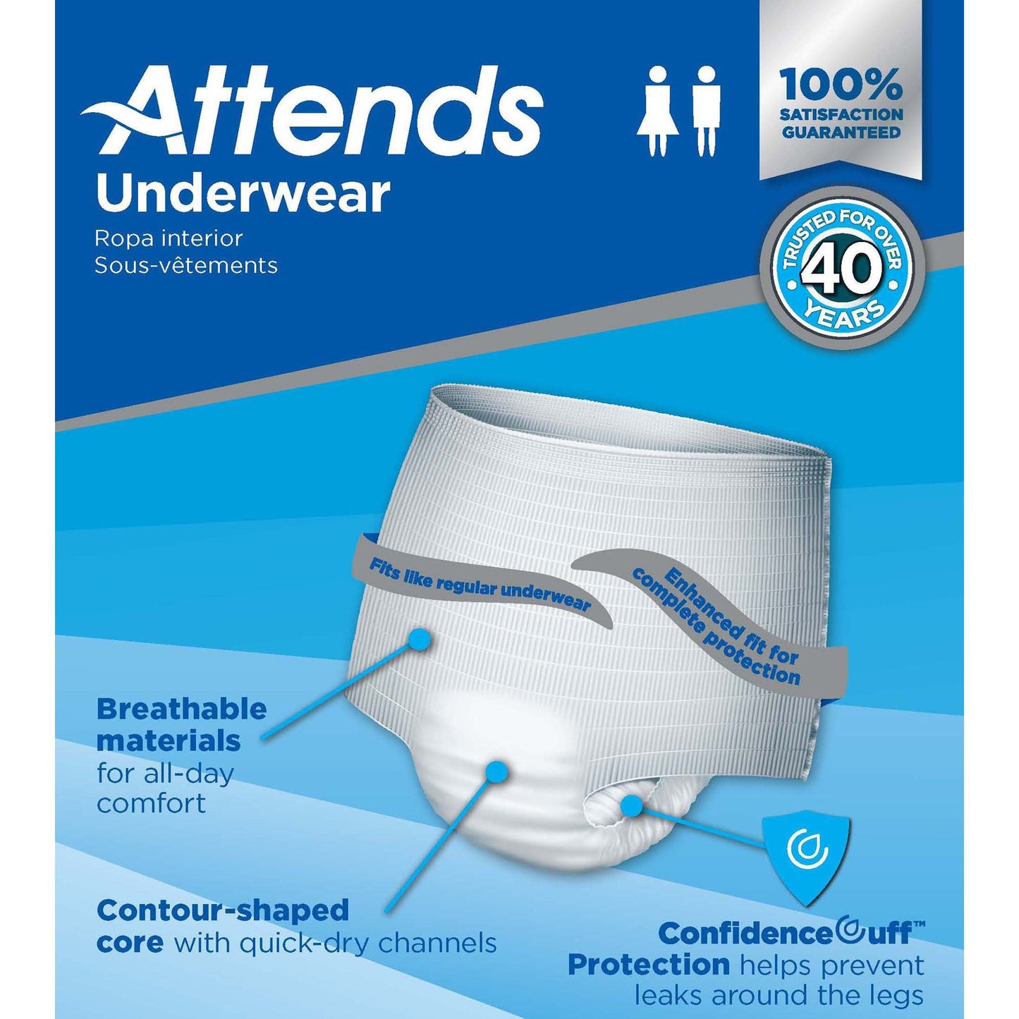 Attends® Advanced Underwear, Medium