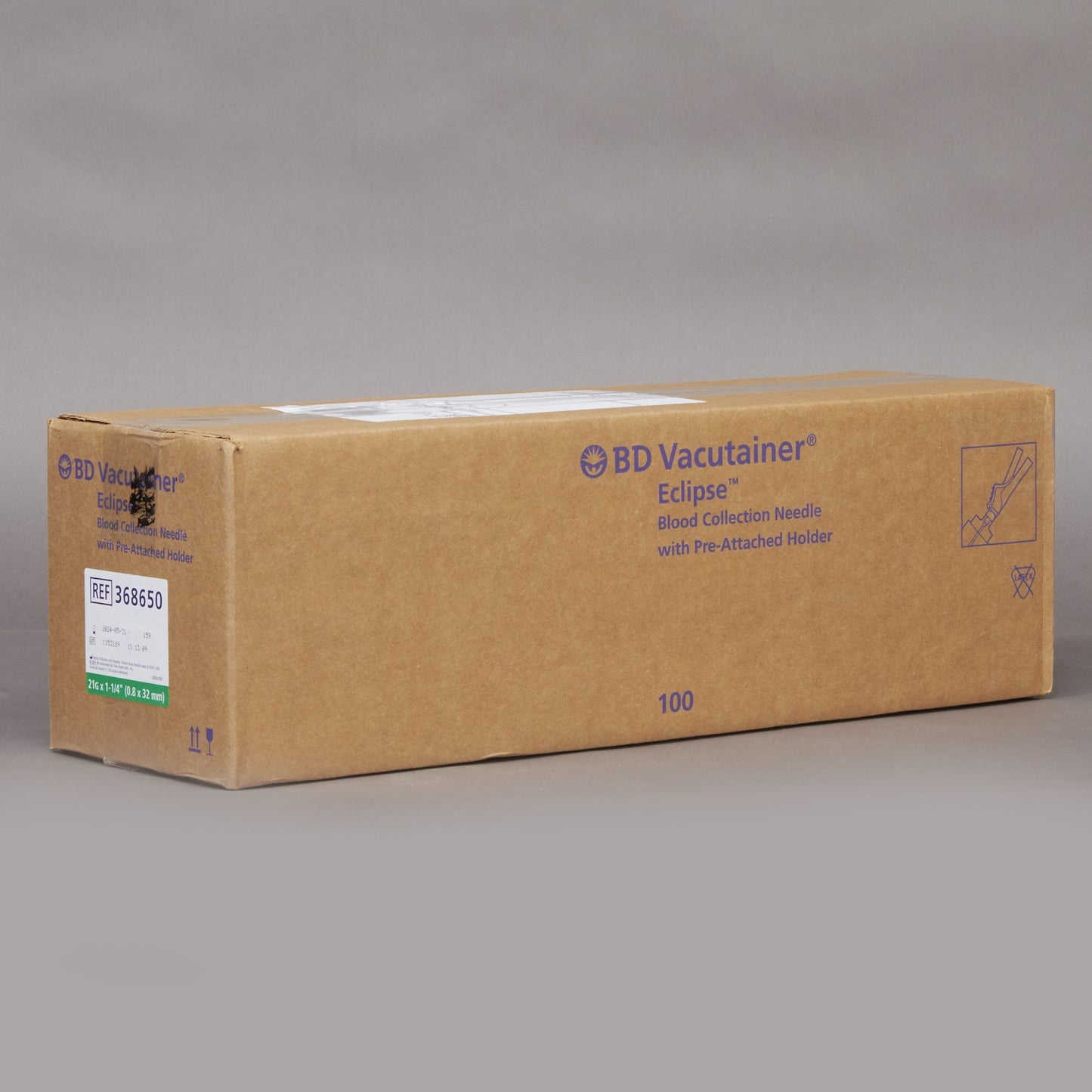 BD 368650 Vacutainer® Eclipse™ Blood Collection Needle, 21 Gauge, 1¼-inch needle length