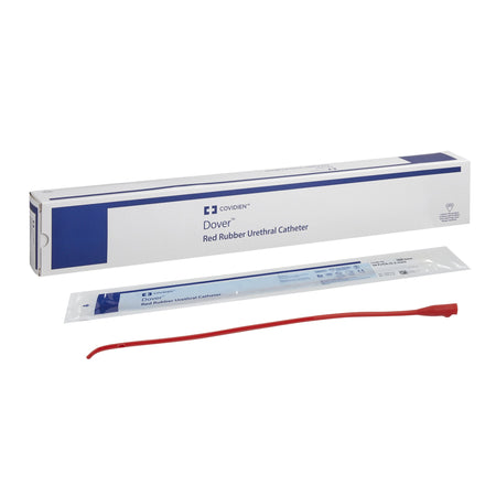 Cardinal 8404 Dover Urethral Catheter, 16 Fr., Coude, Orange