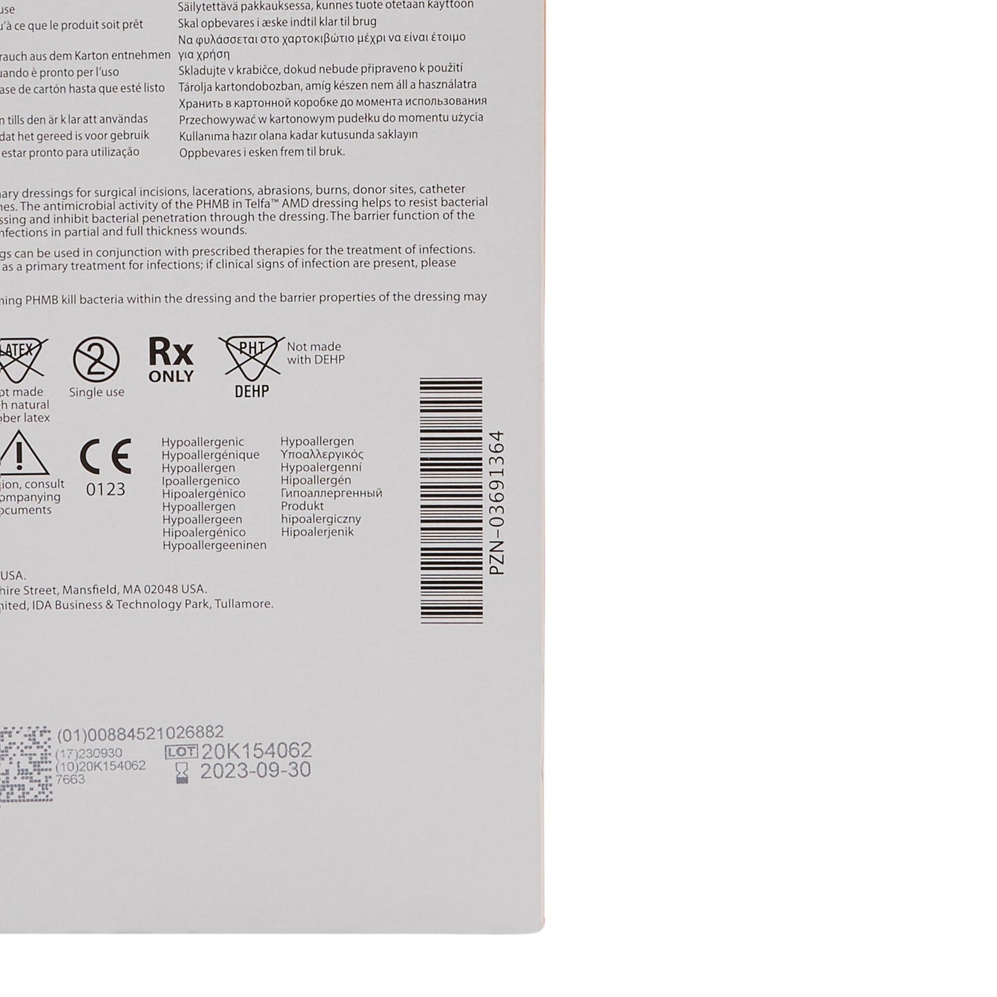 Telfa™ Impregnated Antimicrobial Dressing, 3 x 8 Inch