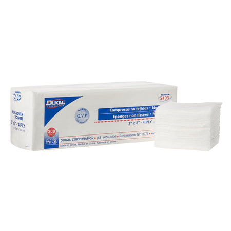 Dukal 2103 Clinisorb Nonwoven Sponge, 3 x 3 Inch, 4-Ply