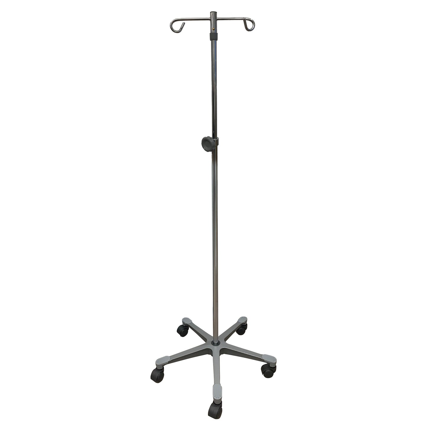 IV Stand Floor Stand 2 Hooks 4 Legs with Casters