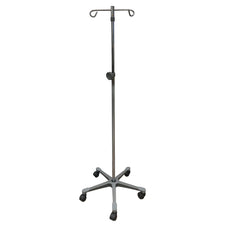 IV Stand Floor Stand 2 Hooks 4 Legs with Casters