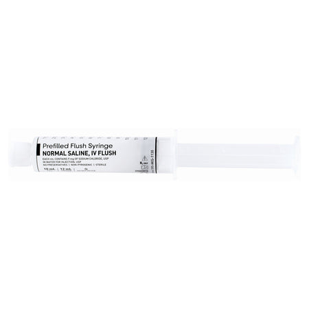 McKesson 191-MIS-1130 Med Stream IV Flush Solution, 10 mL Fill in 12 mL