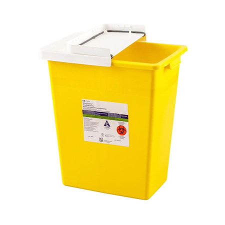 Cardinal 8982 SharpSafety Chemotherapy Waste Container, 2 Gallon, 10 x 10½ x 7¼ Inch