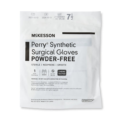 McKesson Perry® Performance Plus Polychloroprene Surgical Glove, Size 7.5, Green