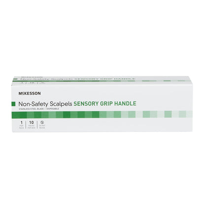 McKesson Non-Safety Scalpels, Sensory Grip Handle, #15