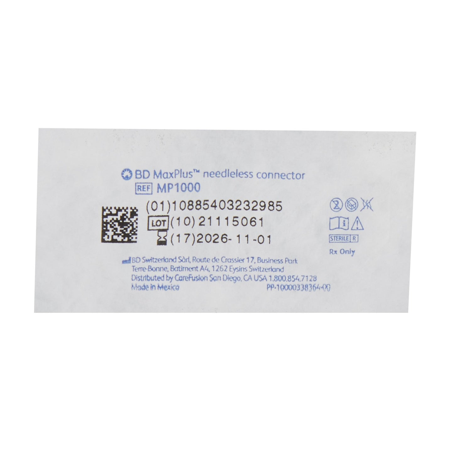 Needleless Connector MaxPlus, Clear Needle-Free