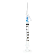 Safety Hypodermic Syringe with Needle McKesson Prevent® SG 3 mL 1 Inch 23 Gauge Sliding Safety Needle Thin Wall