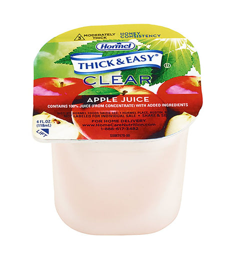 Lyons Magnus LLC 12687 Thick & Easy Clear Honey Consistency Apple Thickened Beverage, 4-ounce Cup