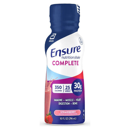 Abbott Nutrition 68059 Ensure Complete Nutrition Shake, Strawberry, 10-ounce bottle