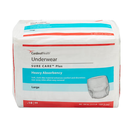 Cardinal 1615A Sure Care Plus Heavy Absorbent Underwear, Large