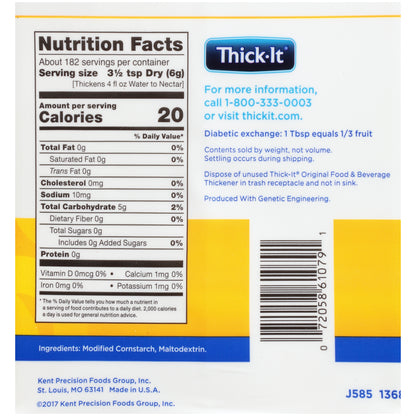 Thick-It® Original Food and Beverage Thickener, Unflavored, 2.25 lbs.