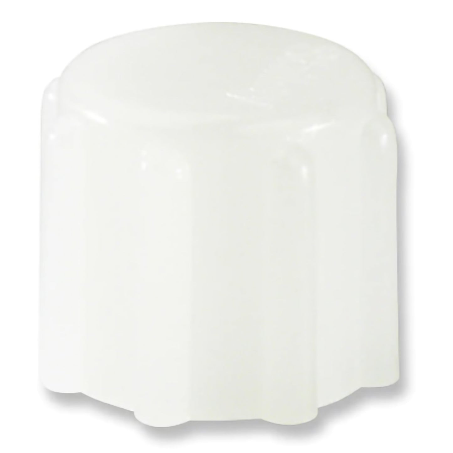 Medtronic Shiley white 15mm decannulation cap for tracheostomy tube weaning at Lexicon Medical Supply.