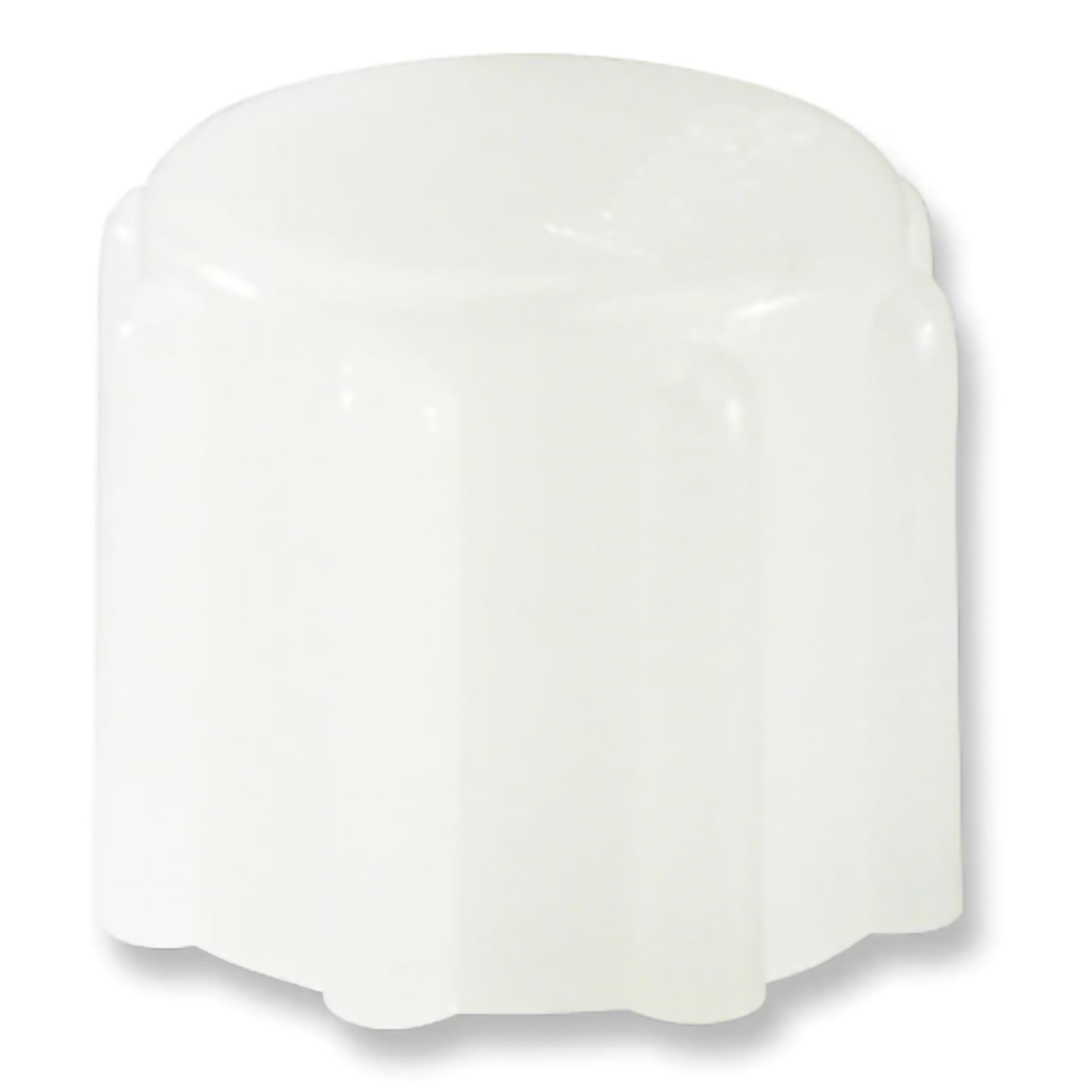 Medtronic Shiley white 15mm decannulation cap for tracheostomy tube weaning at Lexicon Medical Supply.