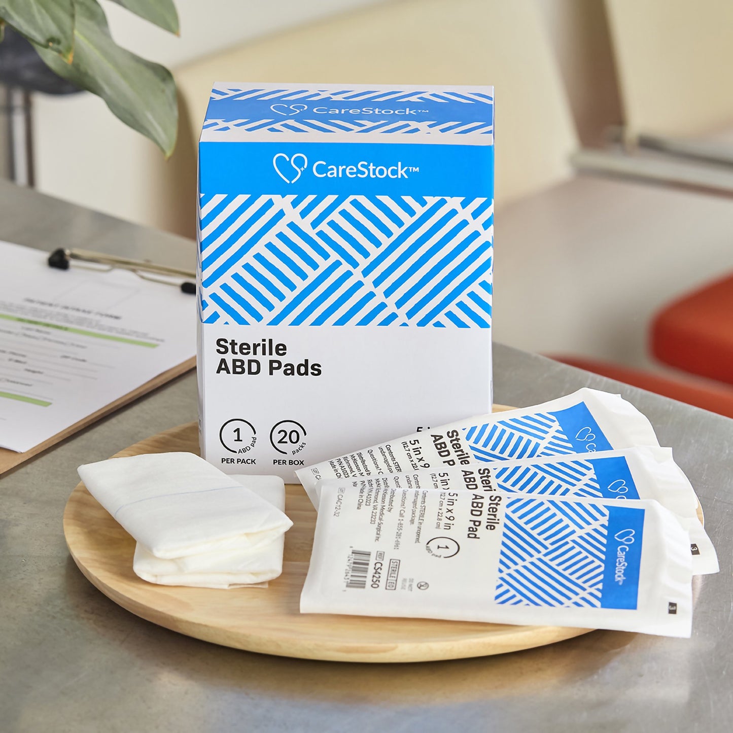CareStock™ Sterile Abdominal Pad, 5 x 9 Inch – Nonwoven Cellulose ABD Pads