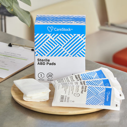 CareStock™ Sterile Abdominal Pad, 5 x 9 Inch – Nonwoven Cellulose ABD Pads