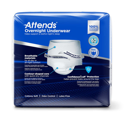 Attends® Overnight Underwear with Extended Wear Protection, X-Large