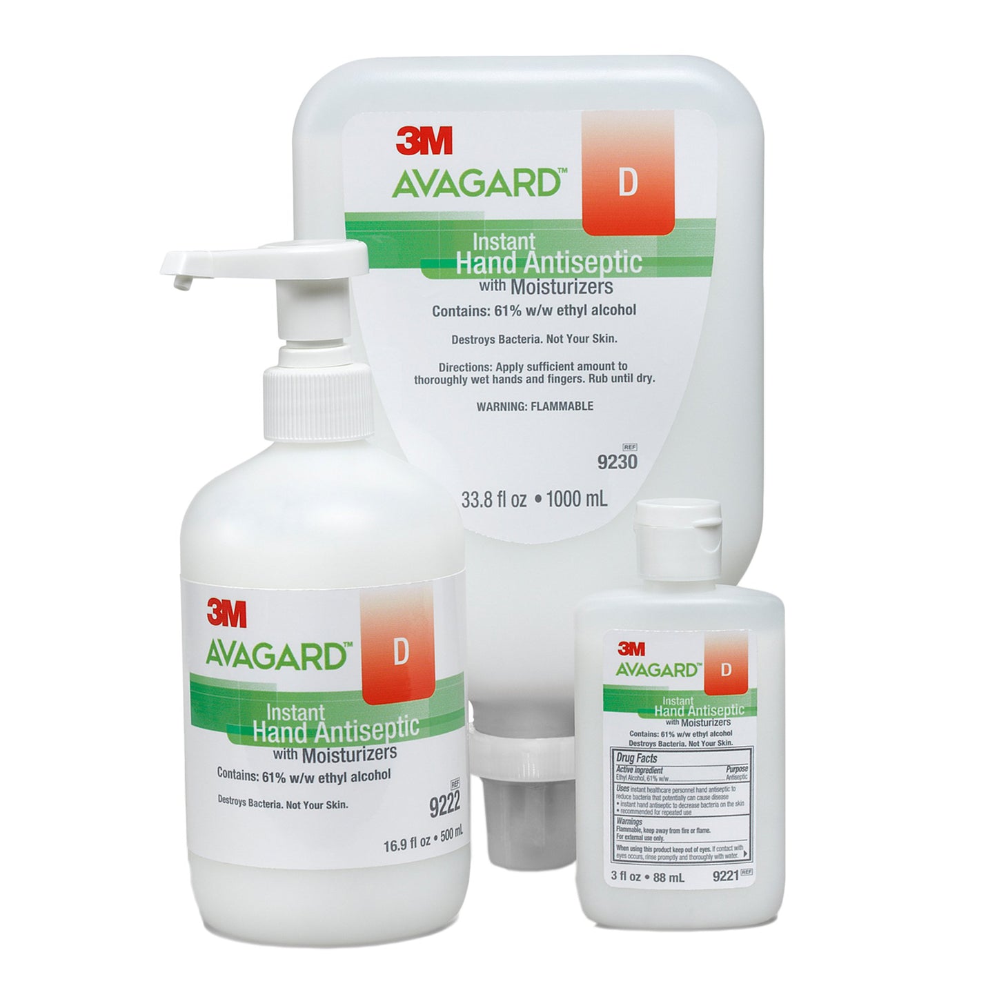 3M Avagard D Hand Antiseptic, 16 oz, Pump Bottle
