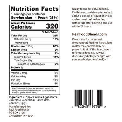Real Food Blends™ Eggs, Apples & Oats Puree Food Blend for Tube Feeding, 9.4-oz.