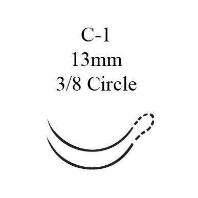 Ethicon 706G Perma-Hand Silk Nonabsorbable Suture with Needle, Taper Cutting Braided
