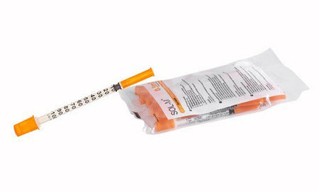 Sol-Millennium 1613151B Standard Insulin Syringe with Needle, 31 Gauge, 1 mL
