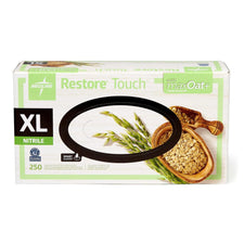 Exam Glove Restore® Touch X-Large NonSterile Nitrile Standard Cuff Length Textured Fingertips Green Chemo Tested