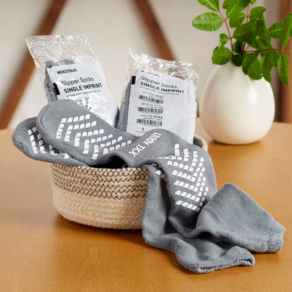 McKesson Single Tread Slipper Socks, 2X-Large, Gray