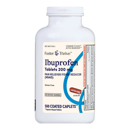 McKesson 70677113603 Foster & Thrive Ibuprofen 200 mg Coated Caplets