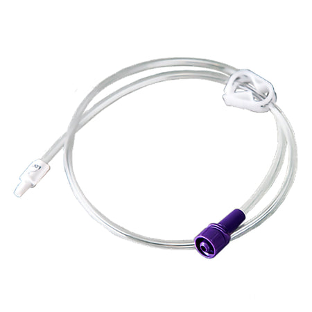 Vesco Medical VED-1005 Single Port Enteral Extension Set Right Angle, 24 Inch