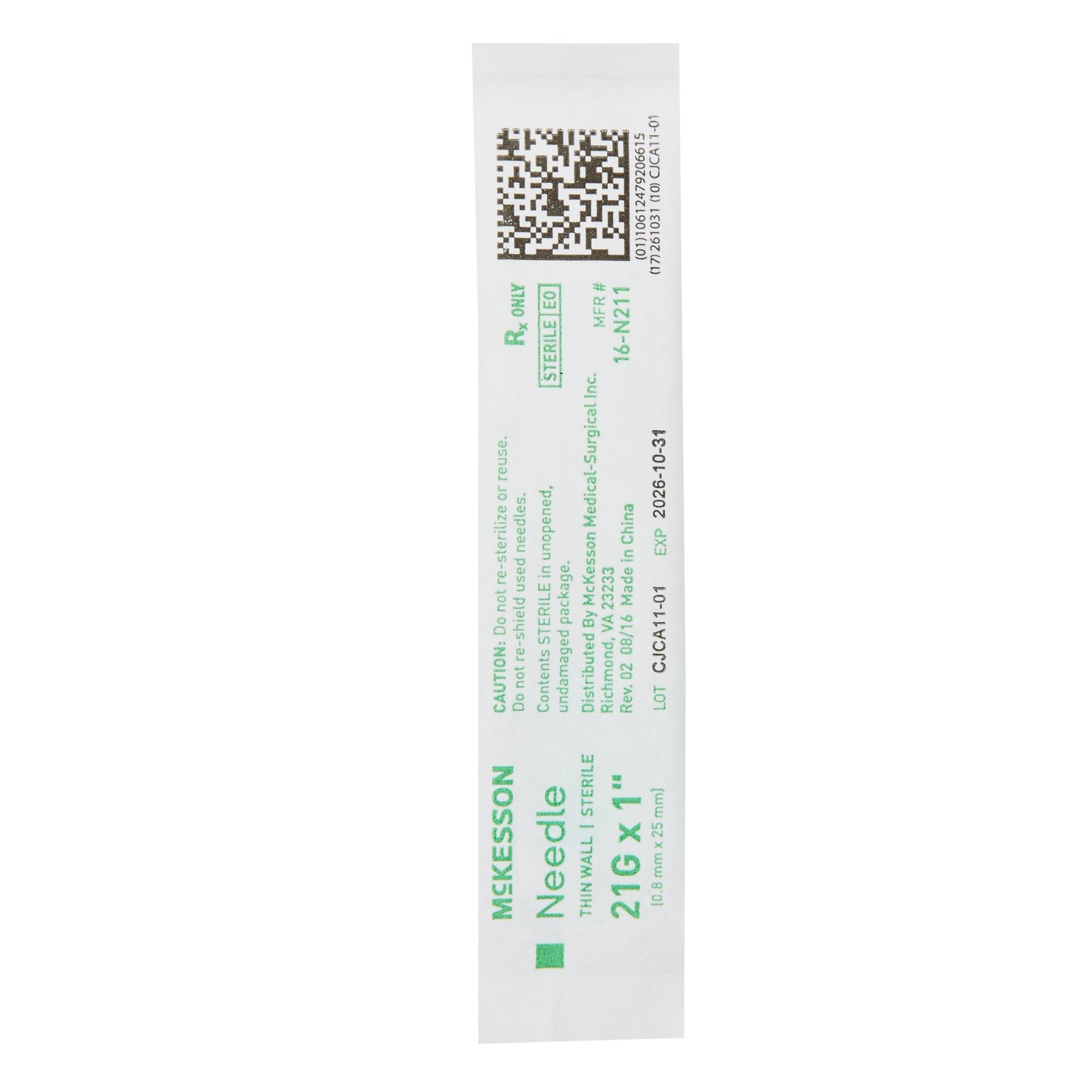 McKesson Hypodermic Needle, 21 Gauge, 1 Inch