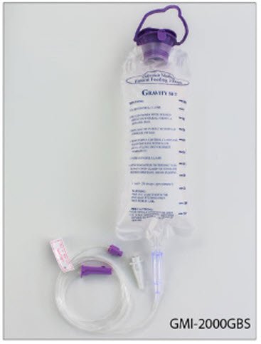 Generica Medical International GMI2000GBS Gravity Feeding Bag Set with ENFit Connector