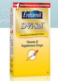 Mead Johnson 87086644 Enfamil D-Vi-Sol Liquid Vitamin D Supplement, 50 mL Bottle