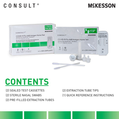 McKesson Consult® 535-COVFLUOTC COVID-19/Flu A & B Antigen Home Test