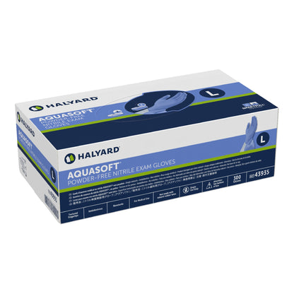 Halyard Aquasoft® Nitrile Exam Glove, Large, Blue