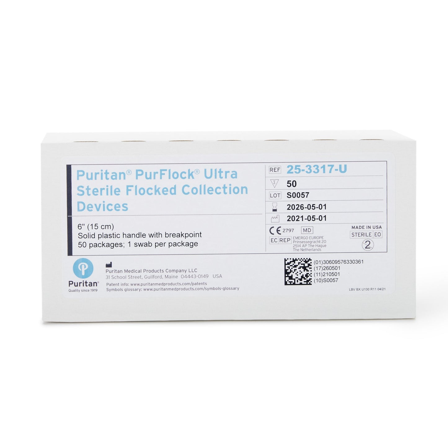 PurFlock Ultra® Nasopharyngeal Collection Swab, 6-Inch Length