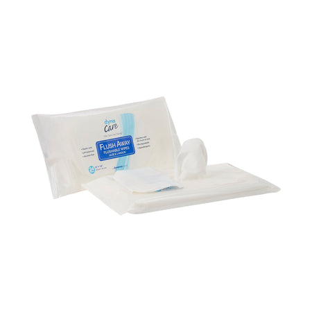 Dynarex 1322 Flush Away Personal Wipes, Adult, Soft Pack, Aloe/Lanolin