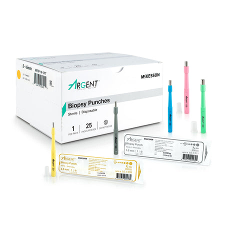 McKesson 16-1317 Argent Disposable Biopsy Punches, 2.0 - 6.0 mm