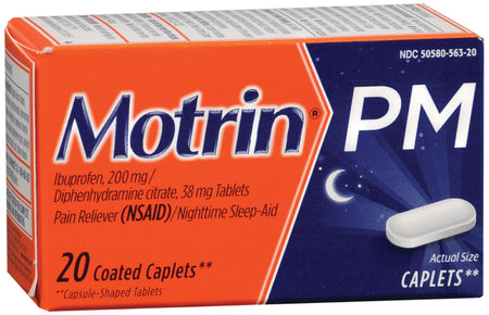 Johnson & Johnson Consumer 305632000 Motrin PM Ibuprofen / Diphenhydramine Night Time Pain Relief