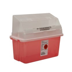 Cardinal 31353603 GatorGuard Safety In-Room Sharps Container, 5 Quart, 14 x 6 x 13 Inch