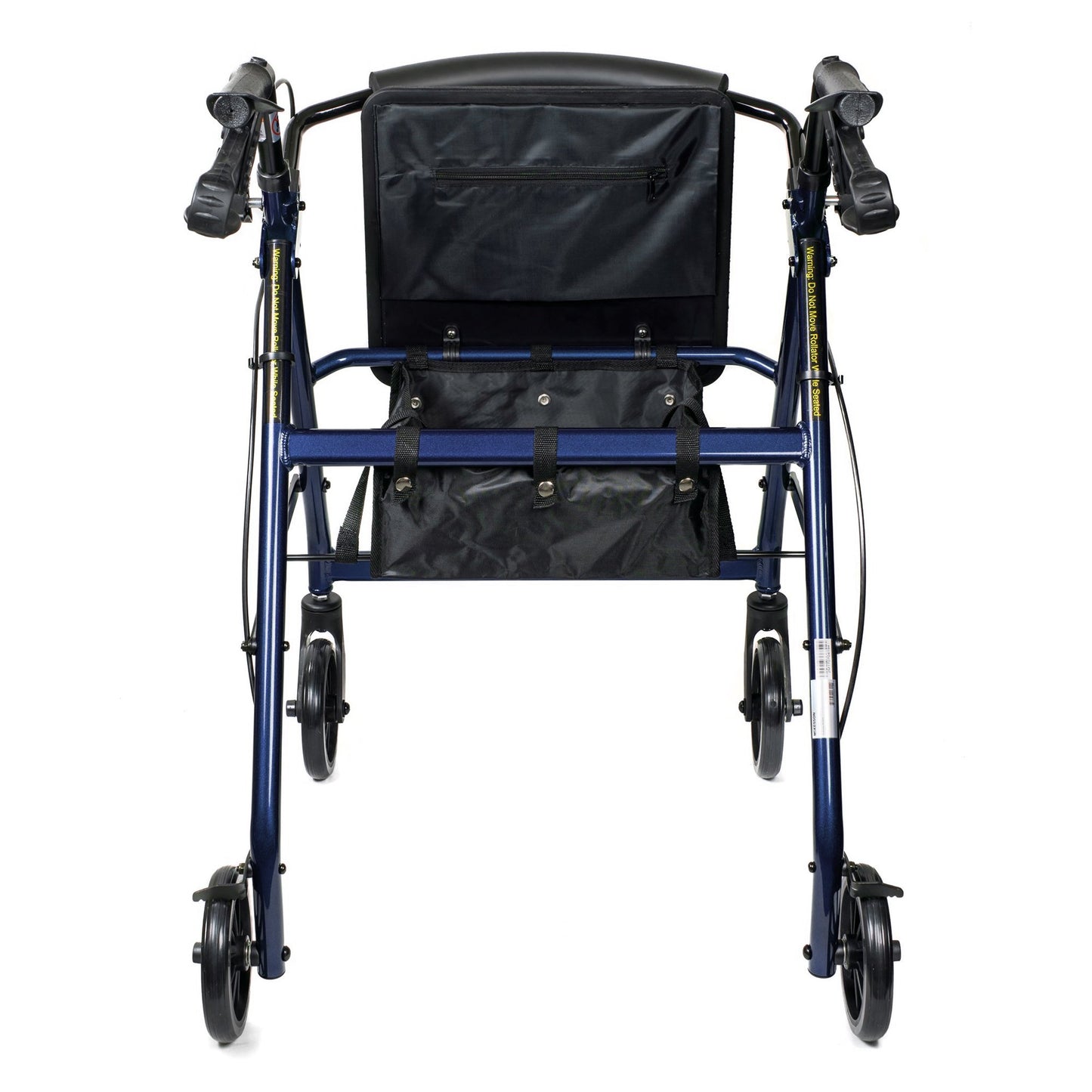 McKesson Blue Four-Wheel Rollator, 33 to 38 Inch Handle Height