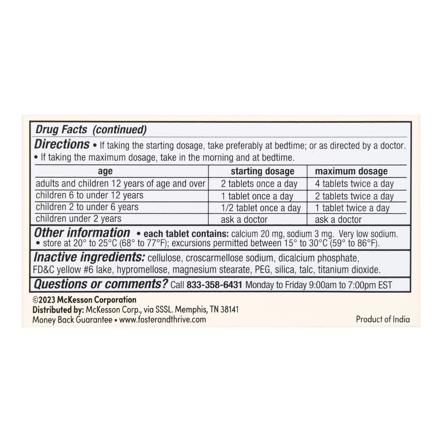 Foster & Thrive™ Senna-S Sennosides 8.6 mg Docusate Sodium 50 mg Tablets