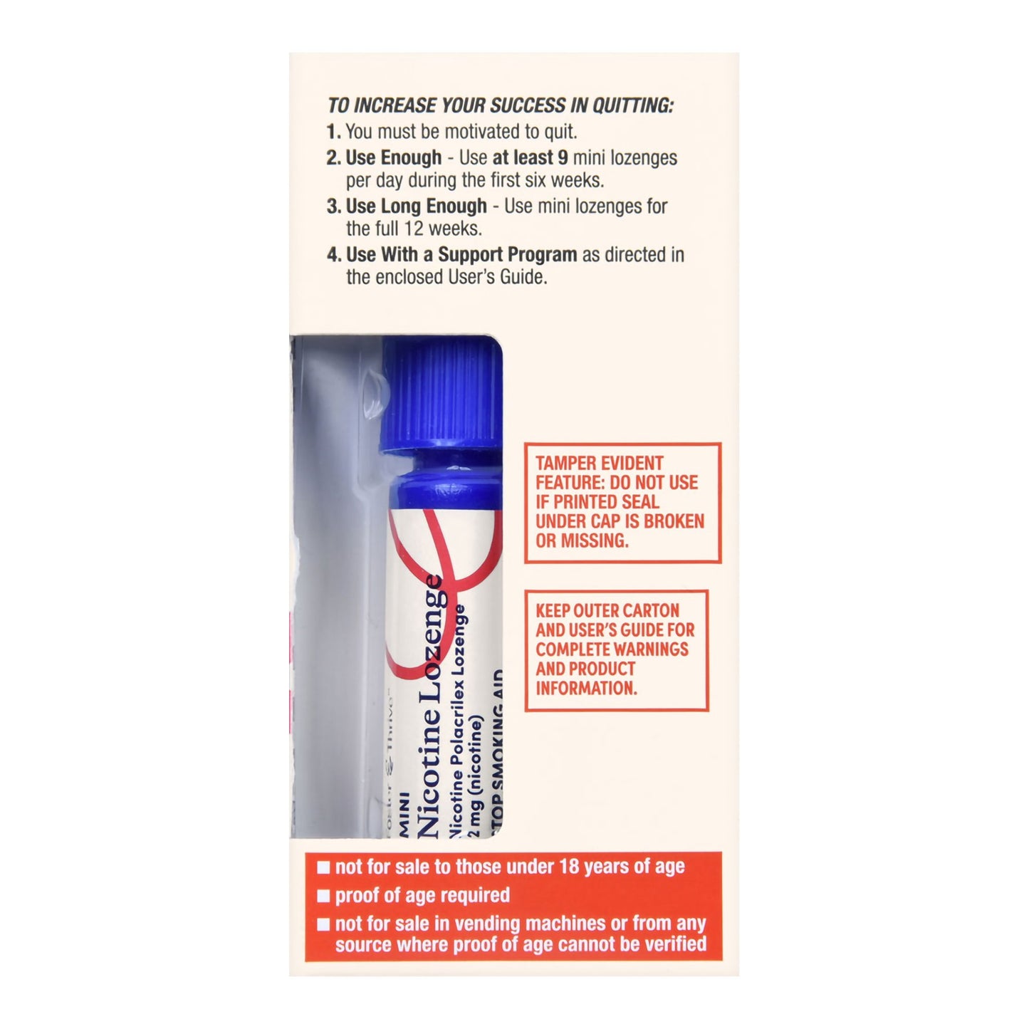Foster & Thrive™ Mini Nicotine Polacrilex Lozenges 2 mg (Nicotine) Cherry Ice