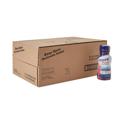 Ensure® Plus Therapeutic Nutrition, Strawberry, 8-ounce bottle
